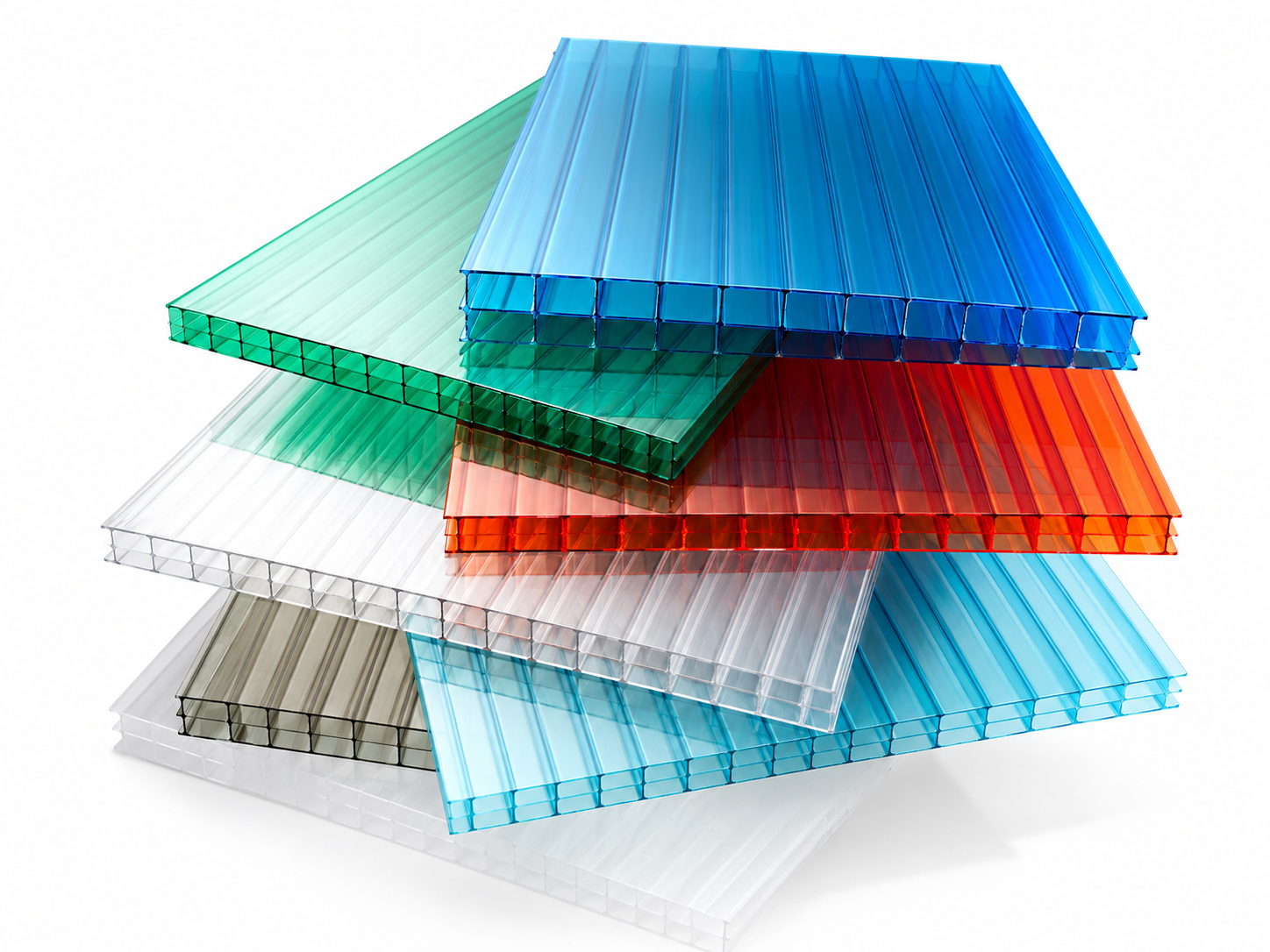 Multiwall polycarbonate roofing sheets