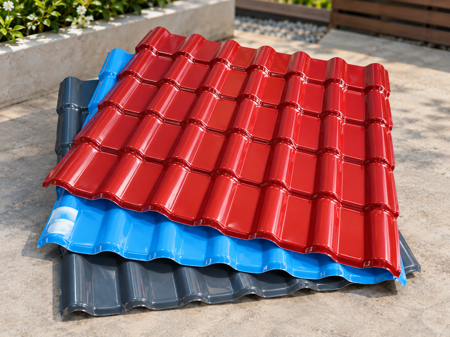 Terracotta UPVC tile profile roofing sheets